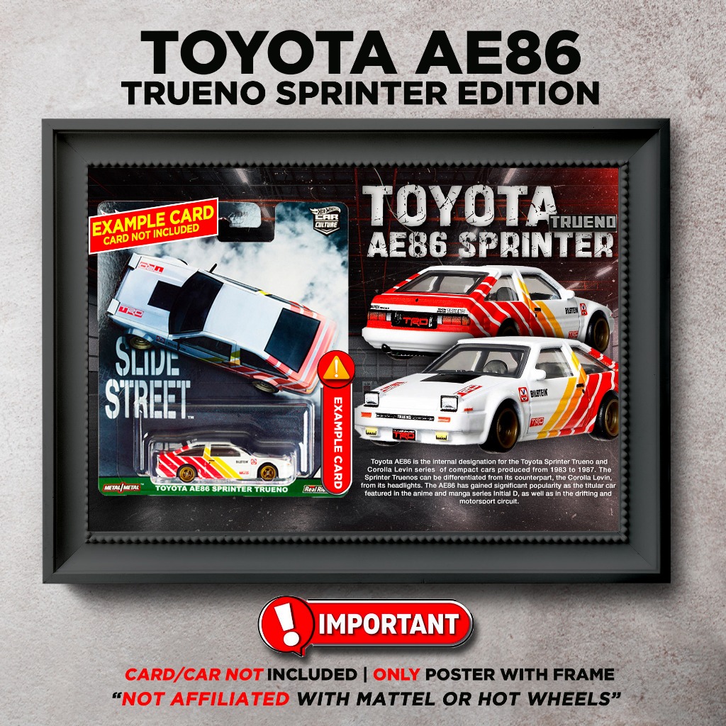 Gambar Frame Diecast Hotwheels Toyota AE86 Spinter Trueno Slide Street ...