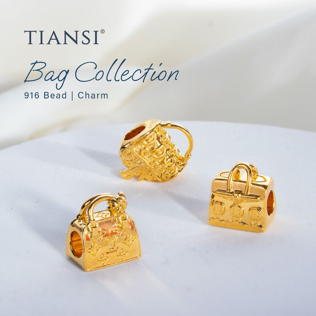 TIANSI 916 (22K) Gold Value Buy Bag Collection | 包包系列首饰Charm | Bajet ...