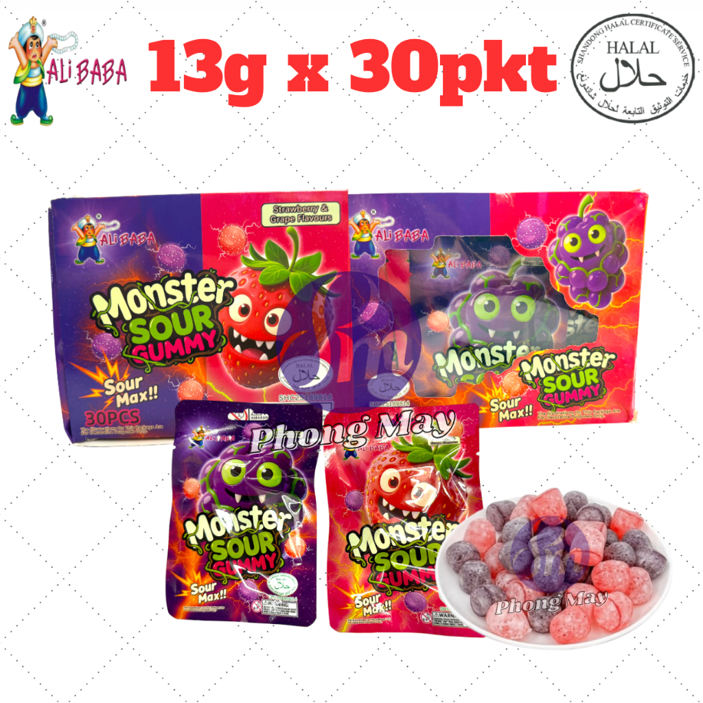ALIBABA MONSTER SOUR GUMMY CANDY [13G X 30PCS] | Shopee Malaysia