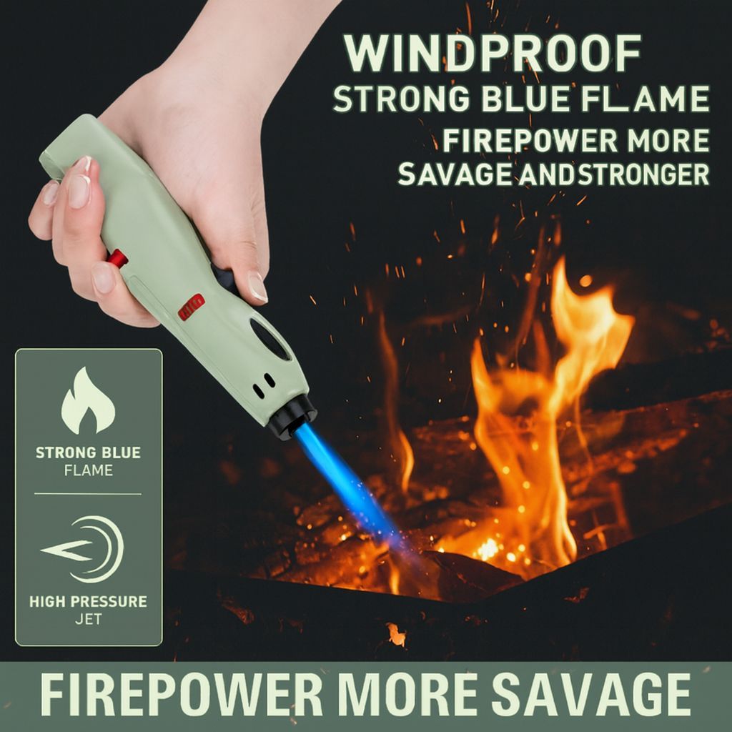 Torch Lighter High Temperature Blue Flame Refillable Gas Igniter Jet ...