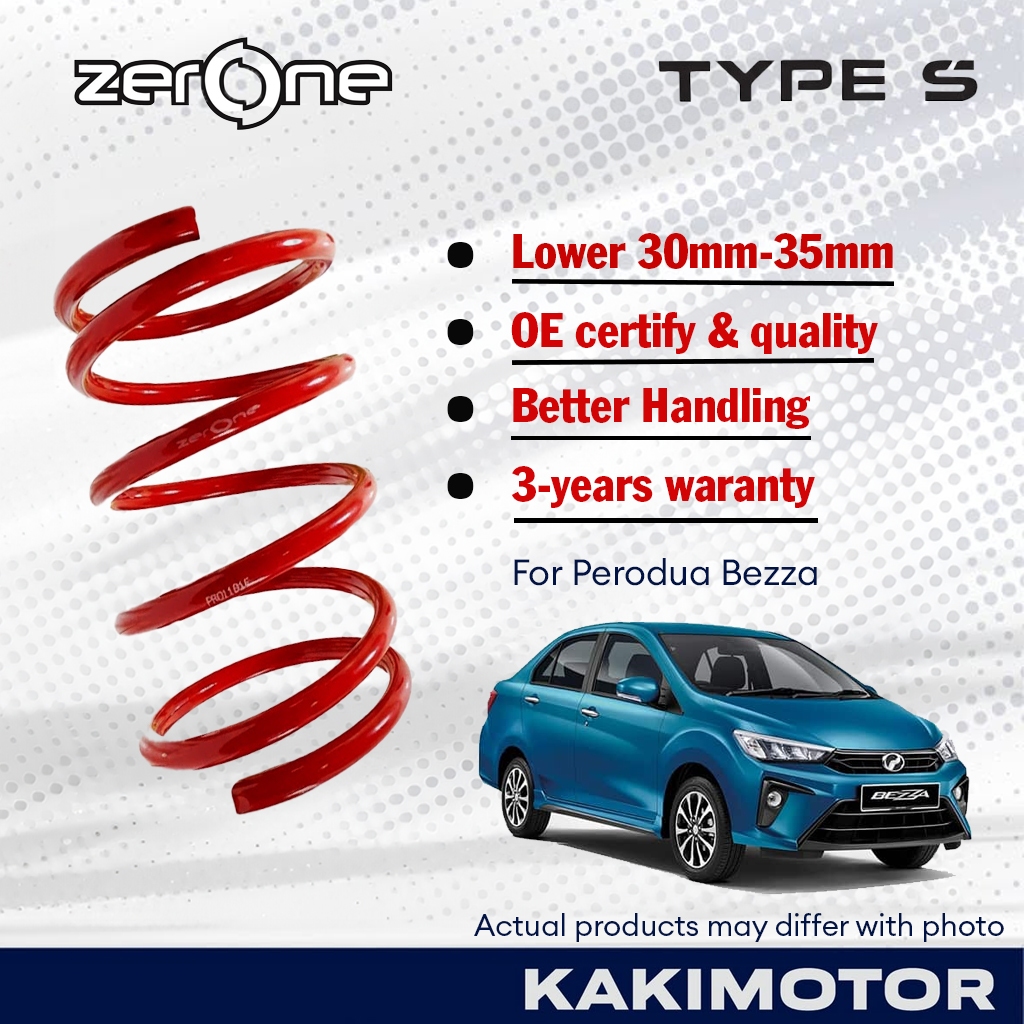 PERODUA AXIA/BEZZA- ZERONE TYPE S SPORT SPRING | Shopee Malaysia