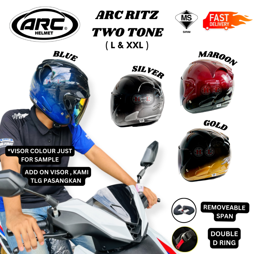 ARC RITZ TWO TONE 2024 SPECIAL COLOUR HELMET ARC ORIGINAL ( HELMET ARC ...