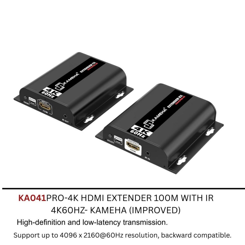 KA041PRO-4K HDMI EXTENDER 100M WITH IR 4K60HZ- KAMEHA (IMPROVED ...