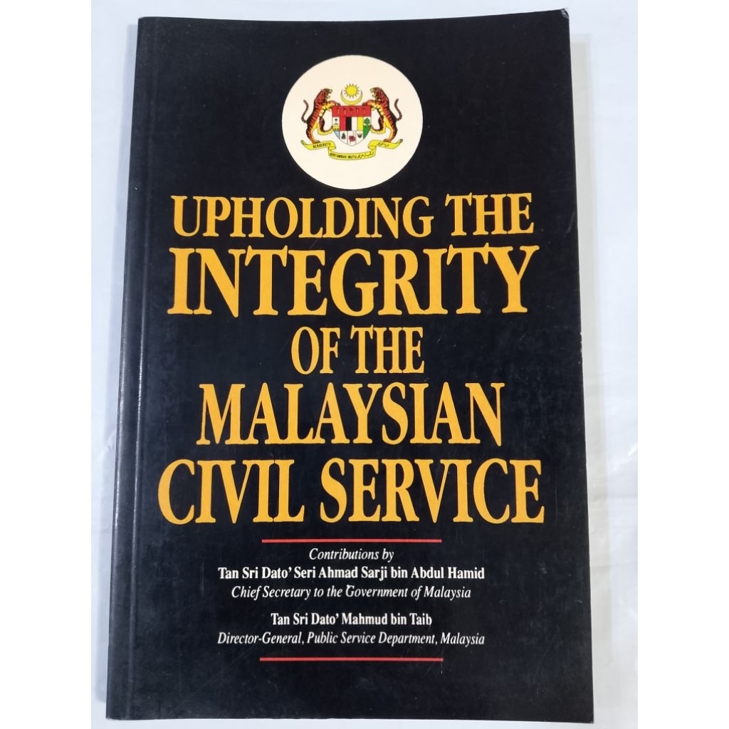 Upholding the Integrity of the Malaysian Civil Service (used) | Shopee ...