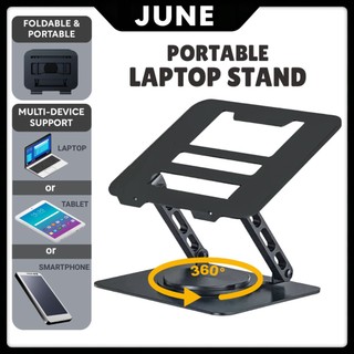 June Upgraded 360° Rotating Laptop Stand Foldable 360°Rotating Height ...