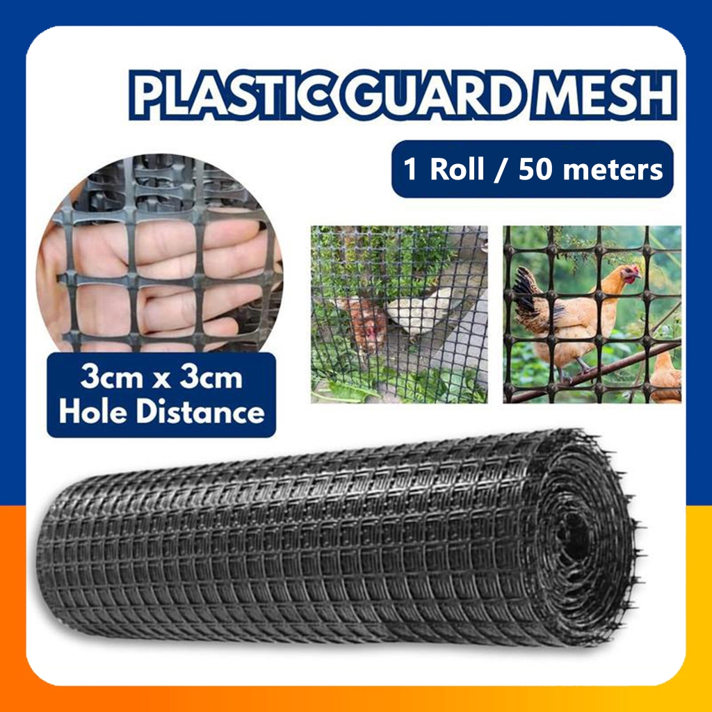 Jaring Pagar Plastic PVC Gate Guard Mesh Fencing UV Resistant Plastic ...