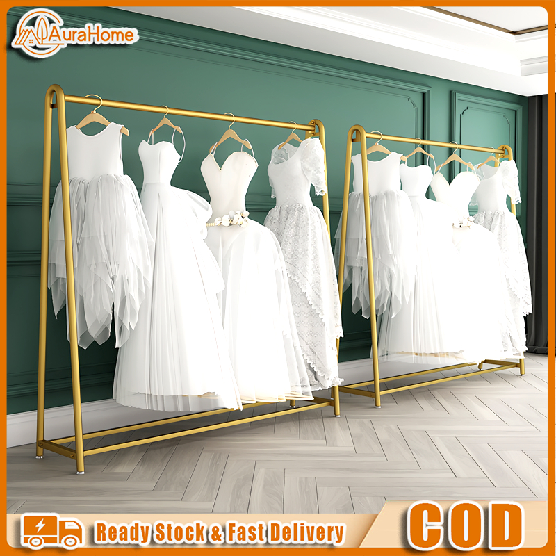 Steel Pipe Clothes Rack Penyangkut Baju Wedding Dress Clothes Shop Rak ...