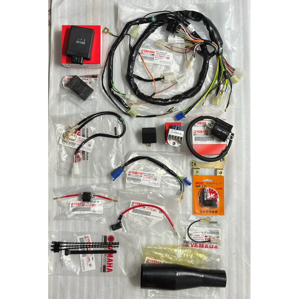 WIRING COMPLETE SET ATAS wayaring WIRE HARNESS YAMAHA RXZ CATALYZER 5PV ...