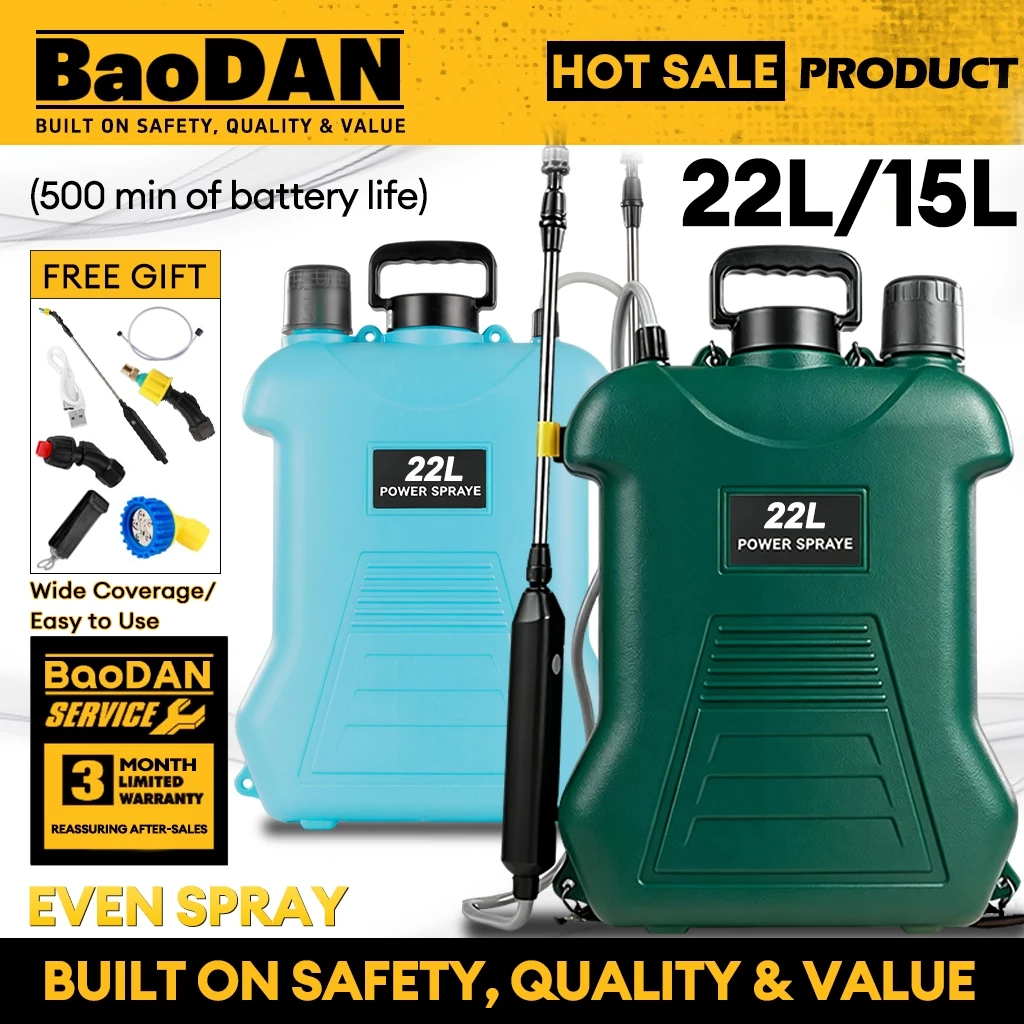 22L Electric Knapsack Sprayer Pam Racun Bateri Pump Racun Tong Racun ...