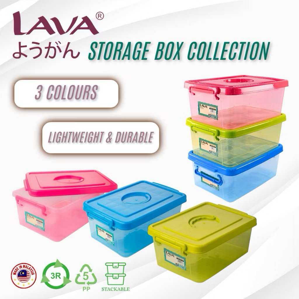 LAVA STORAGE BOX 14LTR_STBX766_MULTIPURPOSE_STORAGE CONTAINER | Shopee ...