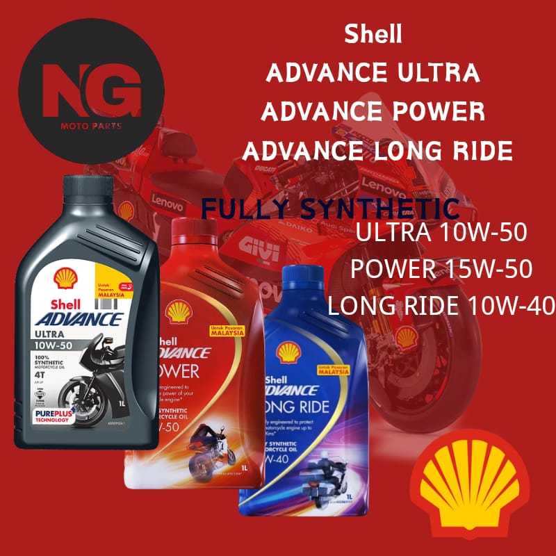 SHELL ADVANCE ULTRA 10W-50/ LONG-RIDE 10W-40/ POWER 15W-50 [FULLY ...