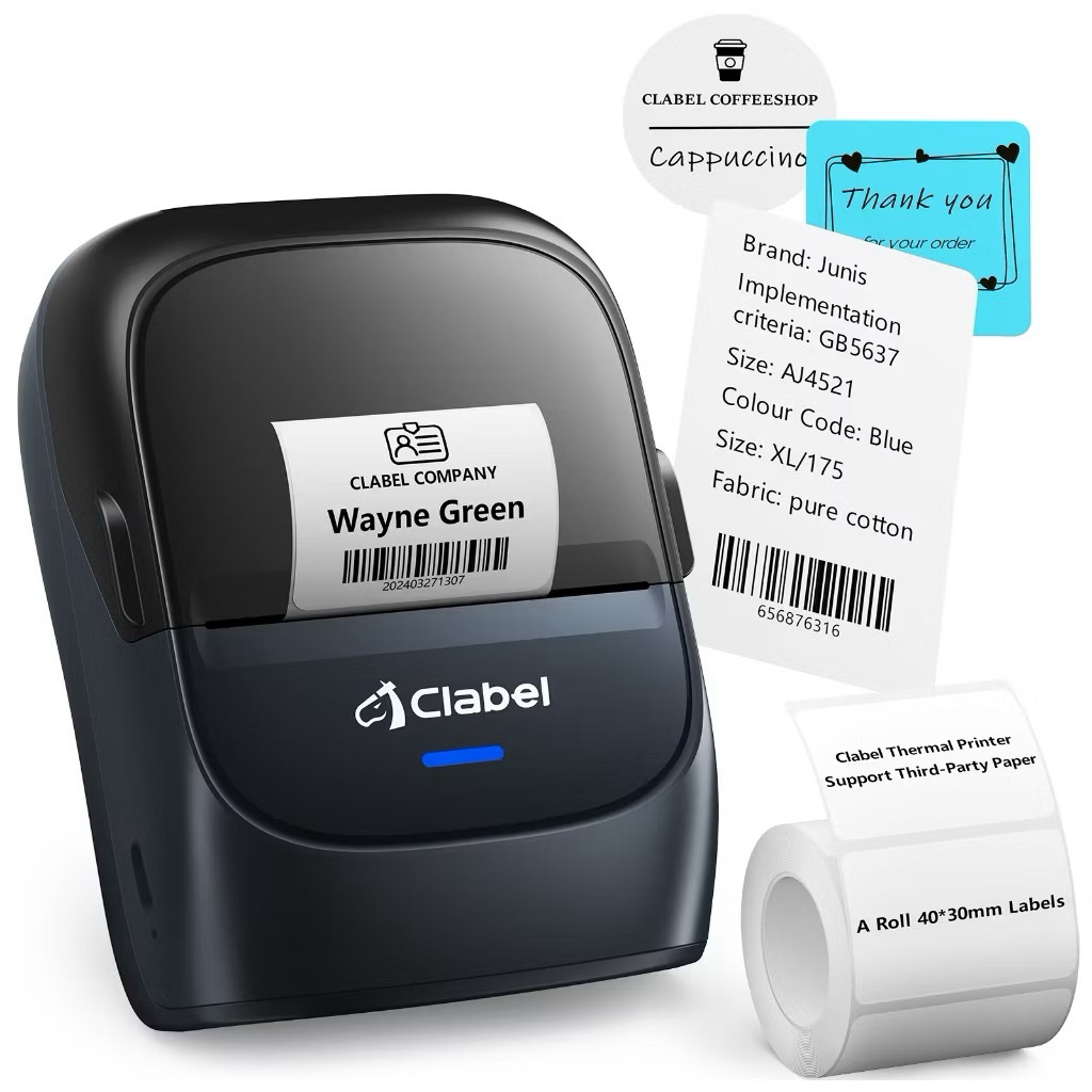 CLABEL 221B Wireless Bluetooth Thermal Label Printer Portable Handheld ...