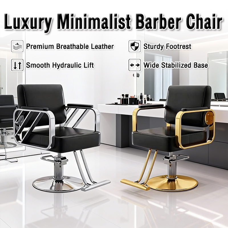 Barber Chair Hair Salon Chair Adjustable Height Hair Cutting Chair ...