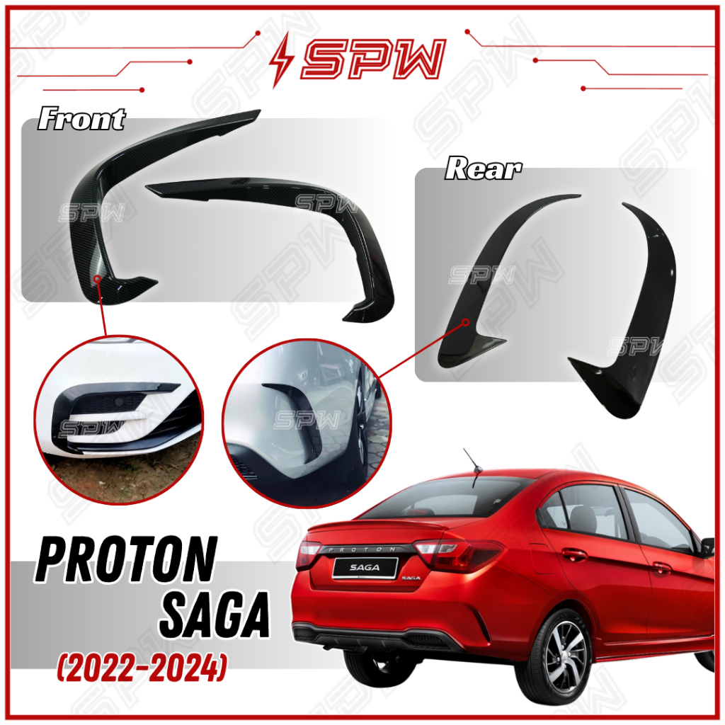 Proton Saga (2022-2024) Canard Carnard Front Bumper Rear Bumper Lip ...