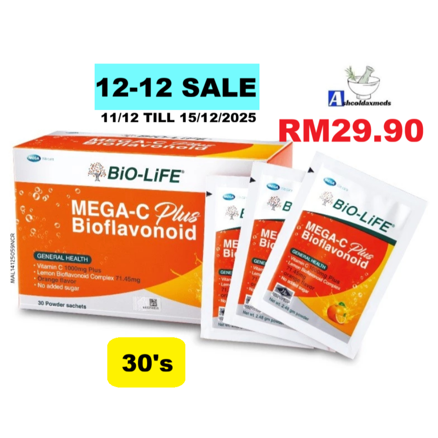Bio-Life MEGA-C Plus Bioflavonoid Non Acidic 30's Redoxon , Janipro ...
