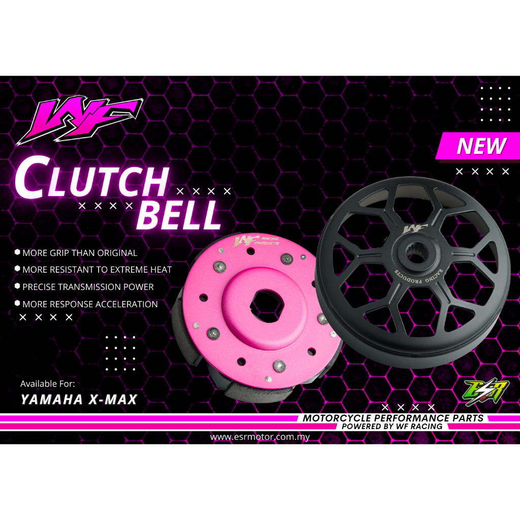 WF RACING PULLEY ,CLUCTH BELL ROLLER DAN SPRING FOR YAMAHA XMAX ...