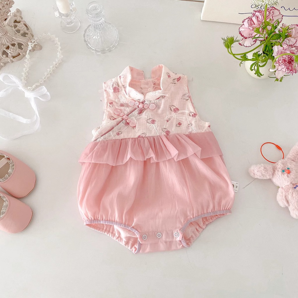 【Chubby Bear】2026新年款｜中式刺绣连体衣｜Baby Romper Chinese Style｜Baju Romper Bayi ...