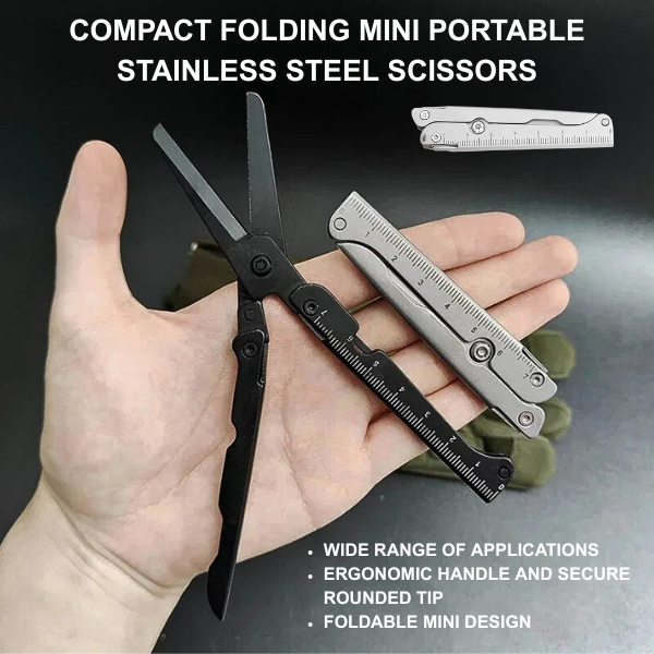 TL124 PA-49 Stainless Steel Folding Scissors/ Outdoor Portable EDC ...