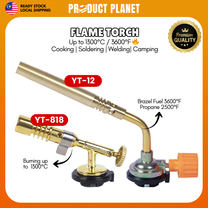 Camping Gas Torch Butane Burner Welding Fire Maker Flame Gun ...
