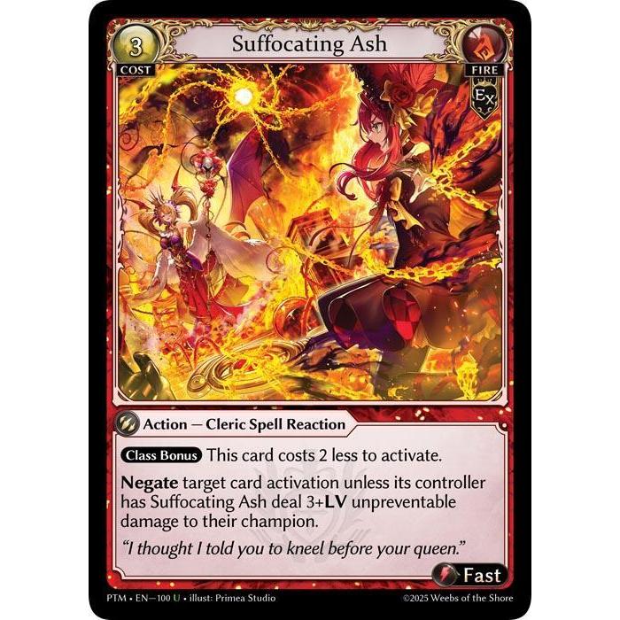 💥 CURIO FOIL Grand Archive TCG FOIL | Suffocating Ash (C) | EN