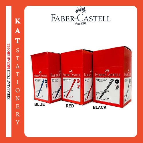 Faber-Castell CLICK X7 classical retractable ballpoint pen (60pcs/Box ...