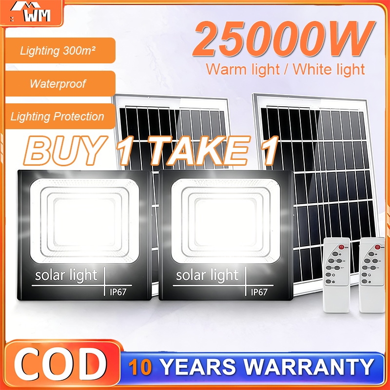 【READY STOCK】Solar Light Outdoor Lighting 25000W Solar Spotlight Lampu ...
