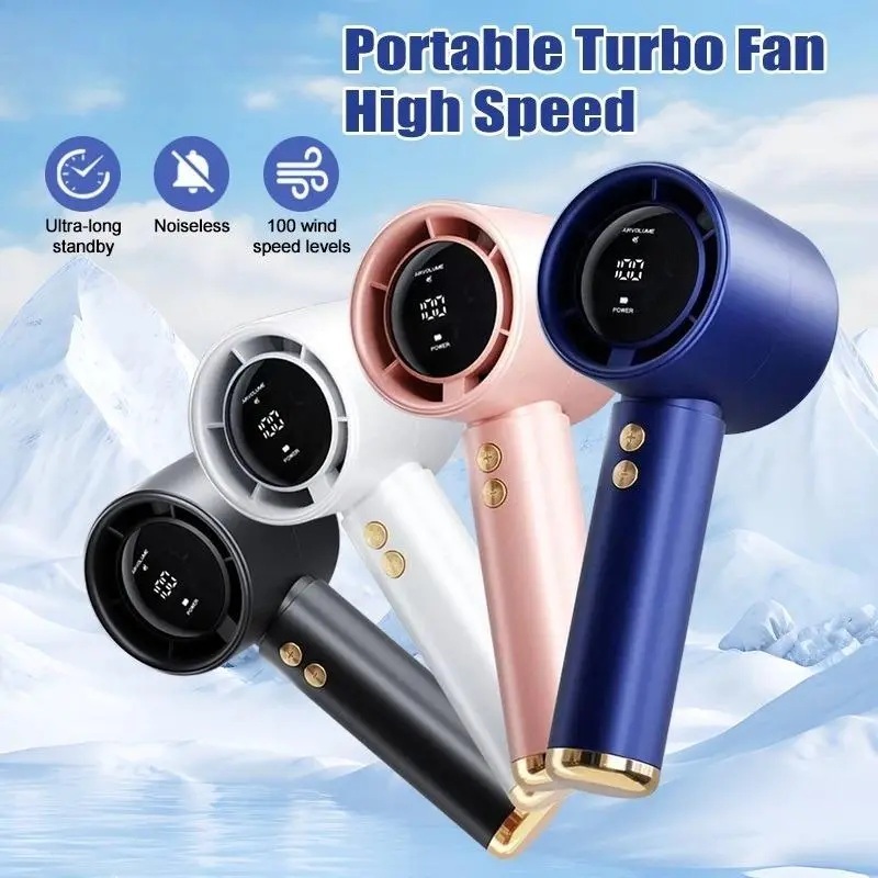 Powerful Wind Cooling Handheld Fan 100 Speed Rechargeable Instant ...