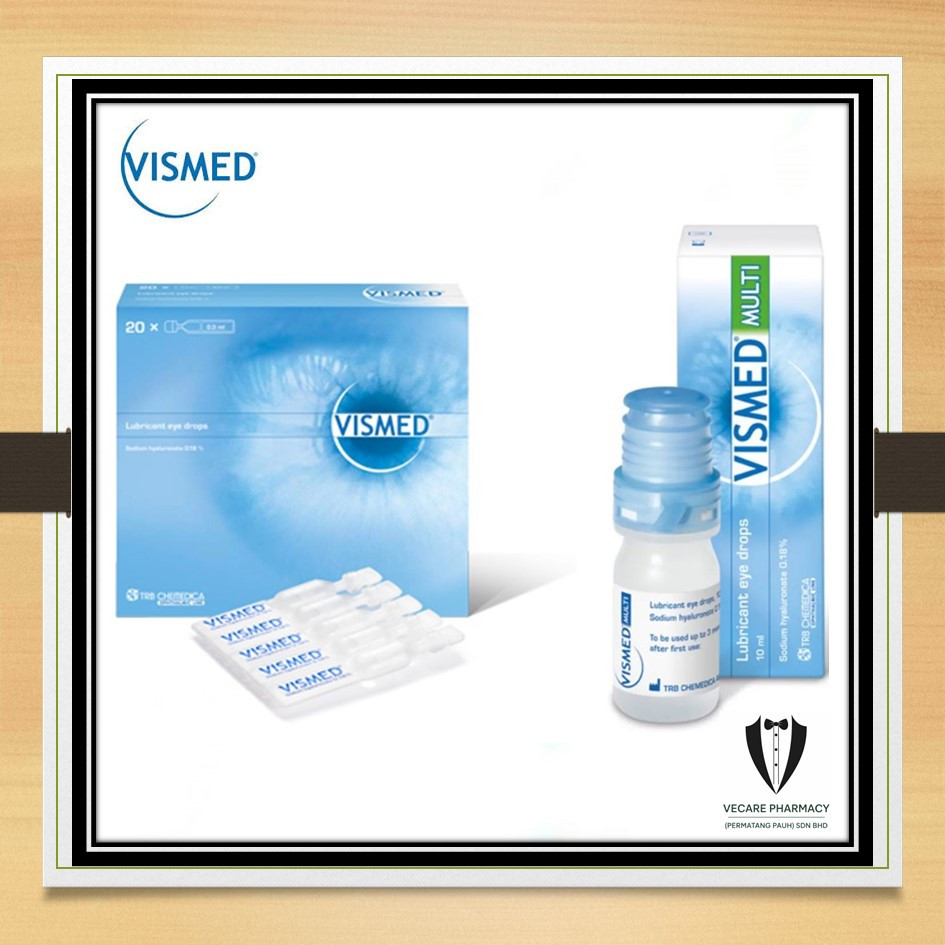 [EXP: 05.2028] VISMED EYE DROPS (0.18%) 0.3mL x 20's / 10mL | Shopee ...