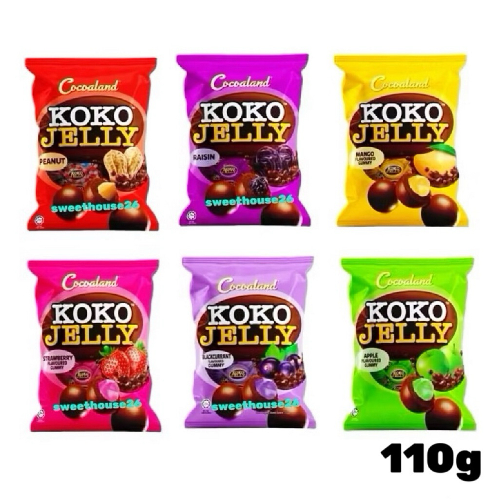 【110g】Koko Jelly Peanut Raisin Blackcurrant Strawberry 110g Cocoaland ...