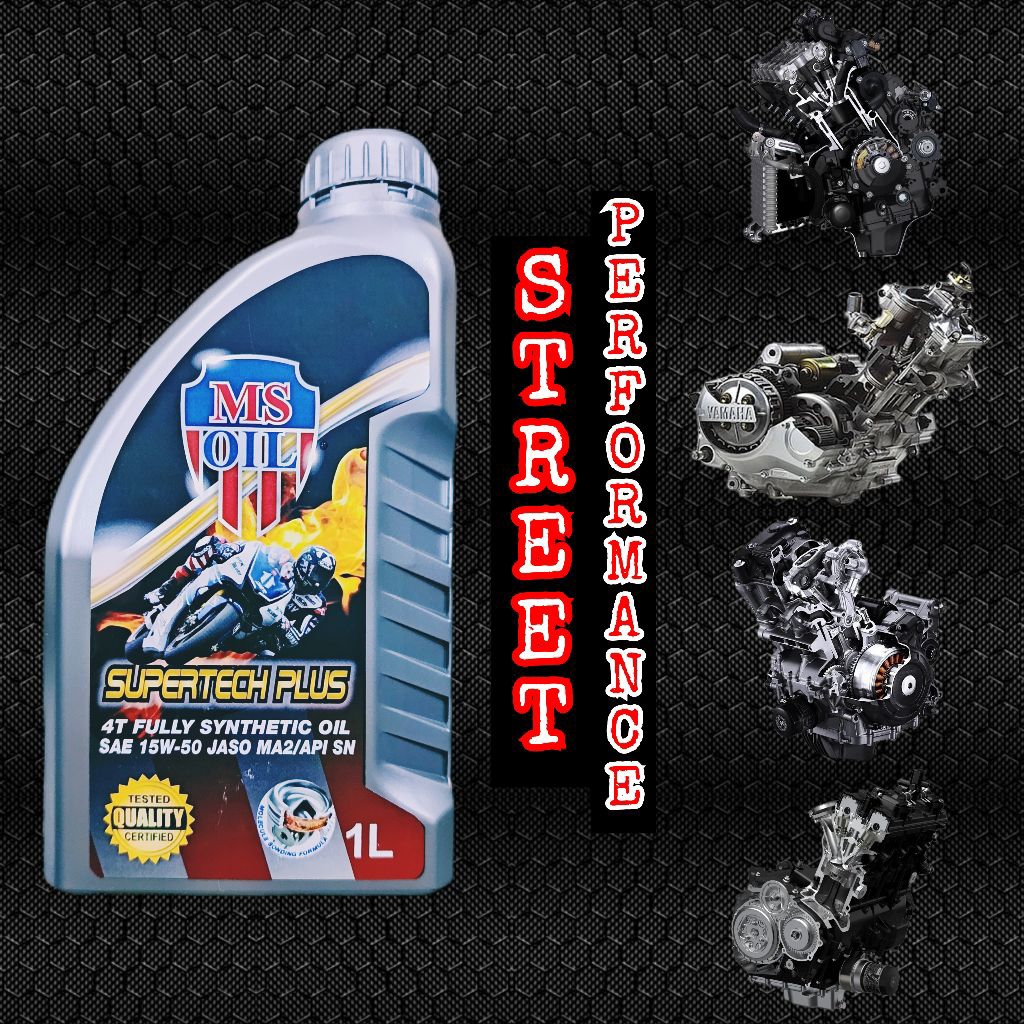MS OIL 4T FULLY SYNTHETIC SUPERTECH PLUS 15W50 1.0L Street Performance ...