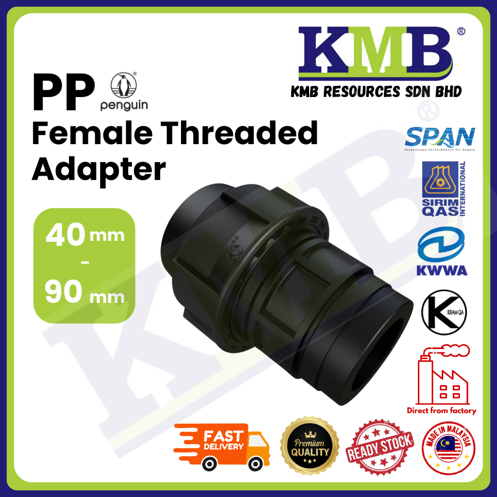 [1pieces] HDPE Polypipe Poly FITTINGS FEMALE THREADED Thread ADAPTOR ...