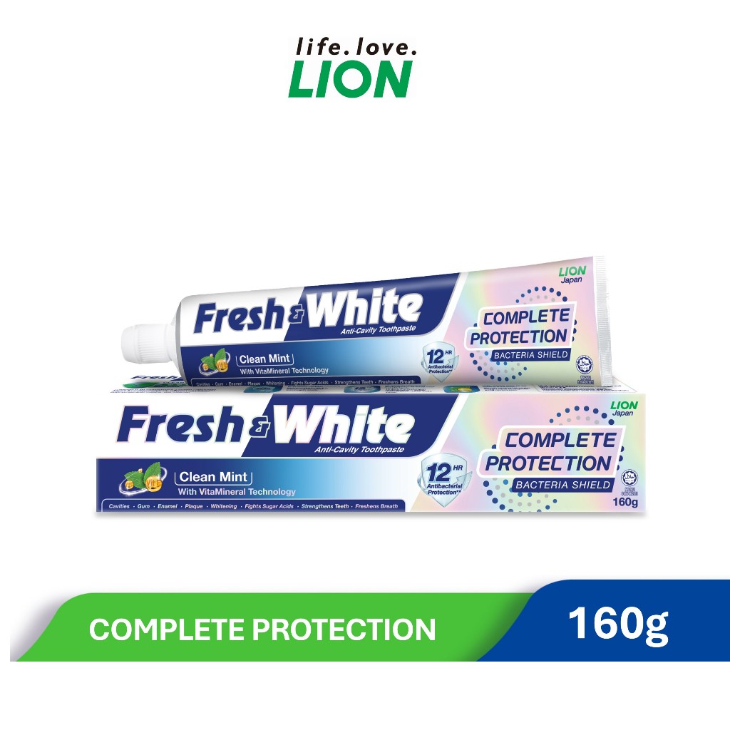 Fresh & White Complete Protection Bacteria Shield 160g | Shopee Malaysia