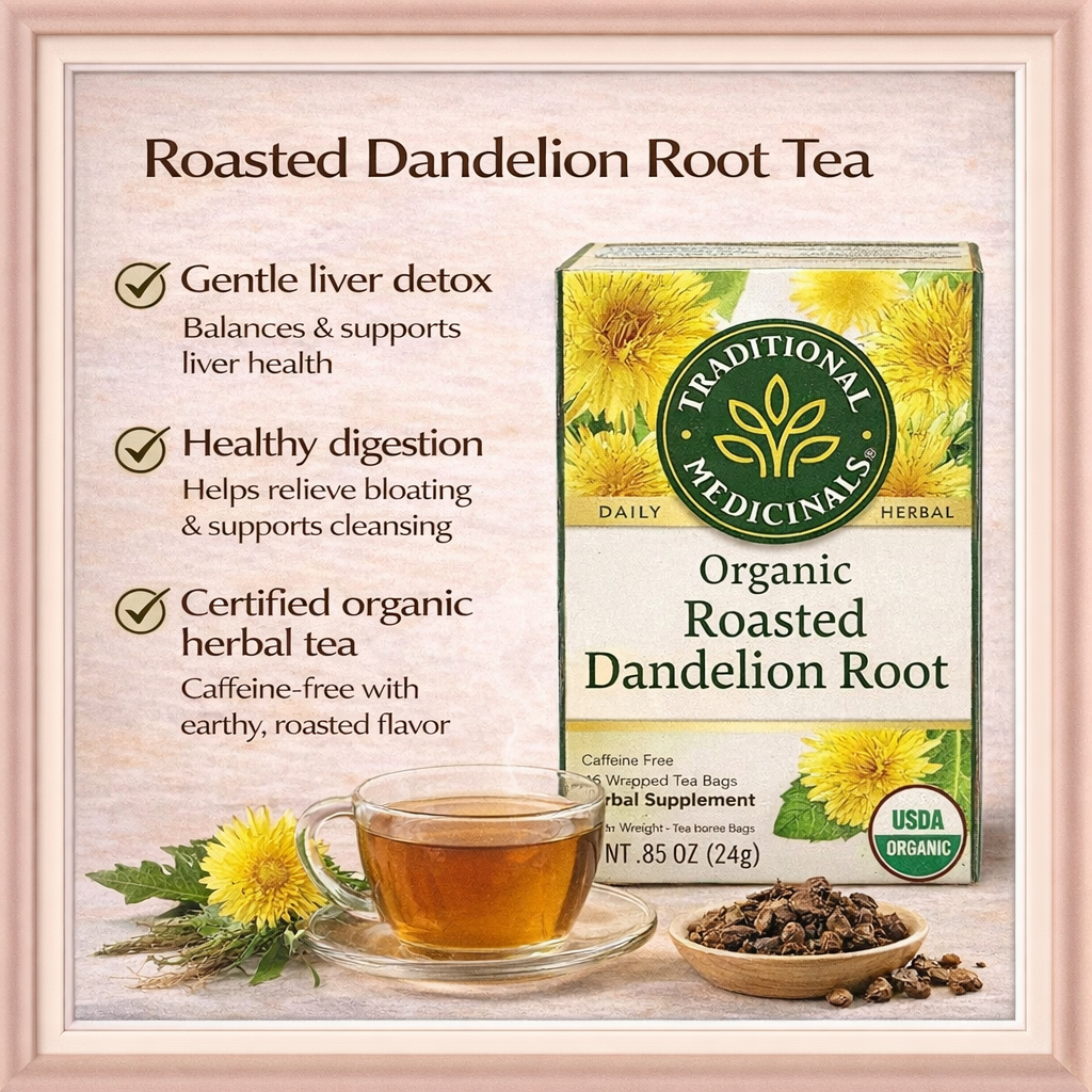 Traditional Medicinals Organic Roasted Dandelion Root Caffeine Free, 16 ...