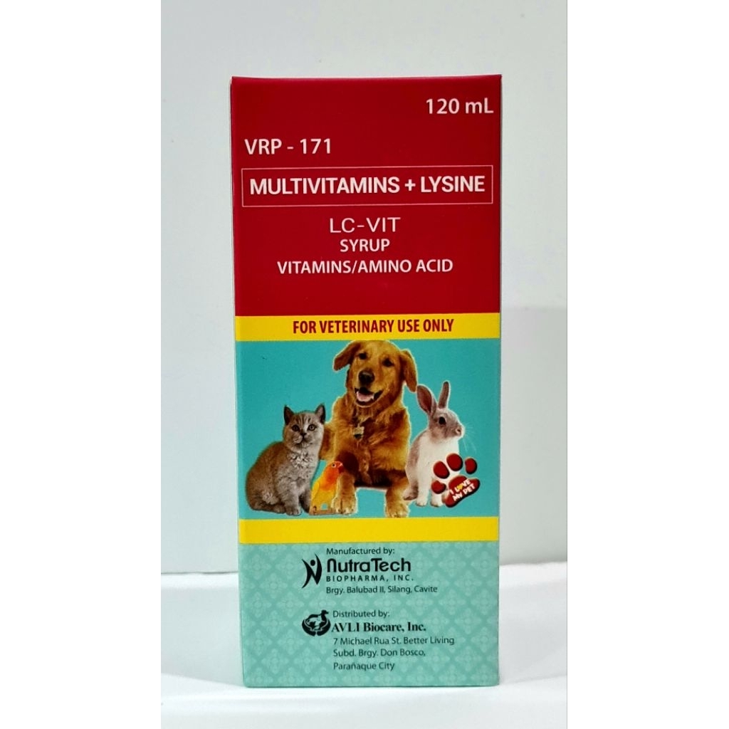 LC-VIT SYRUP MULTIVITAMIN/AMINO ACID(Lysine) for dog/cat/hamster/bird ...