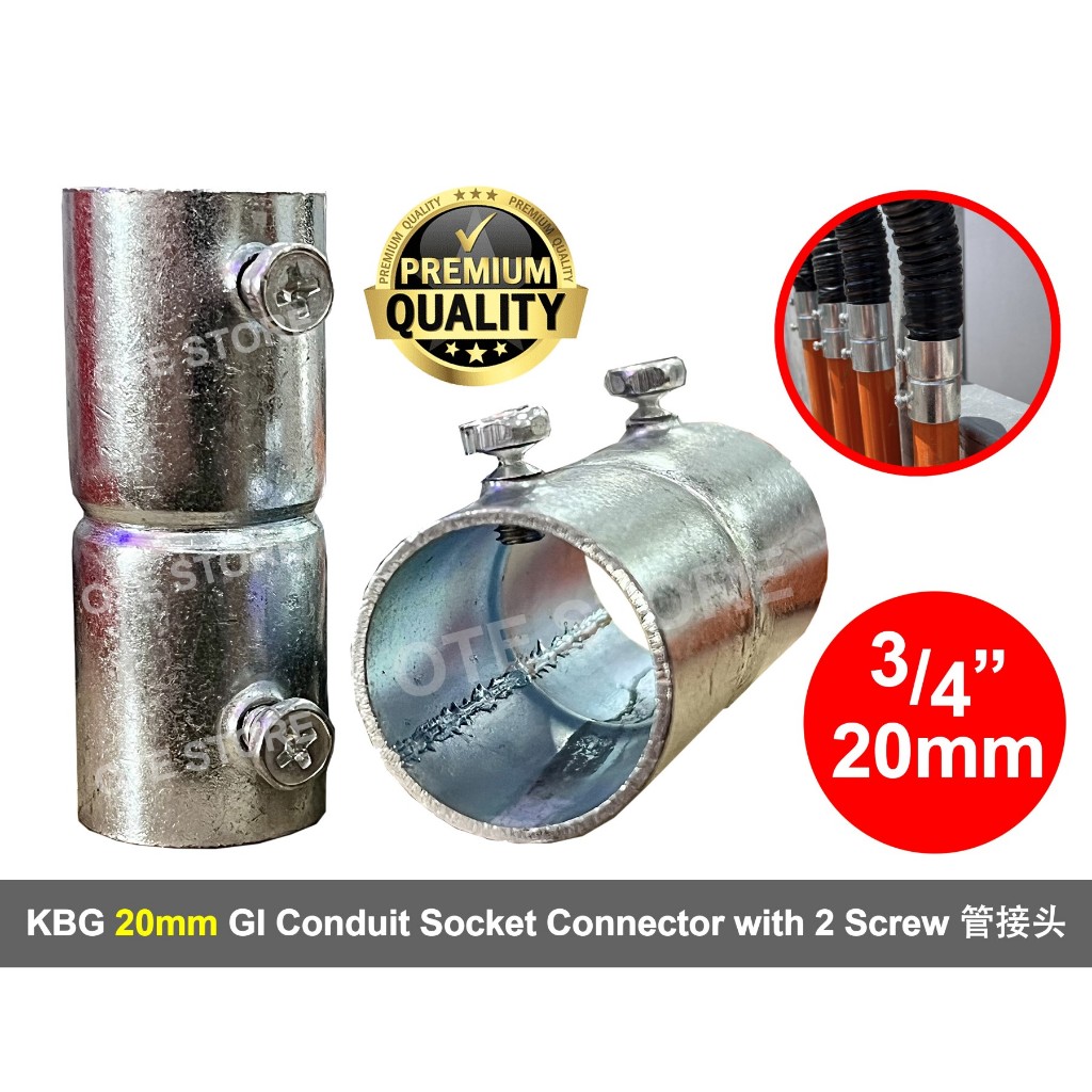 KBG EMT 20mm 25mm (3/4 inch 1 inch )Electrical GI Conduit Pipe Socket ...
