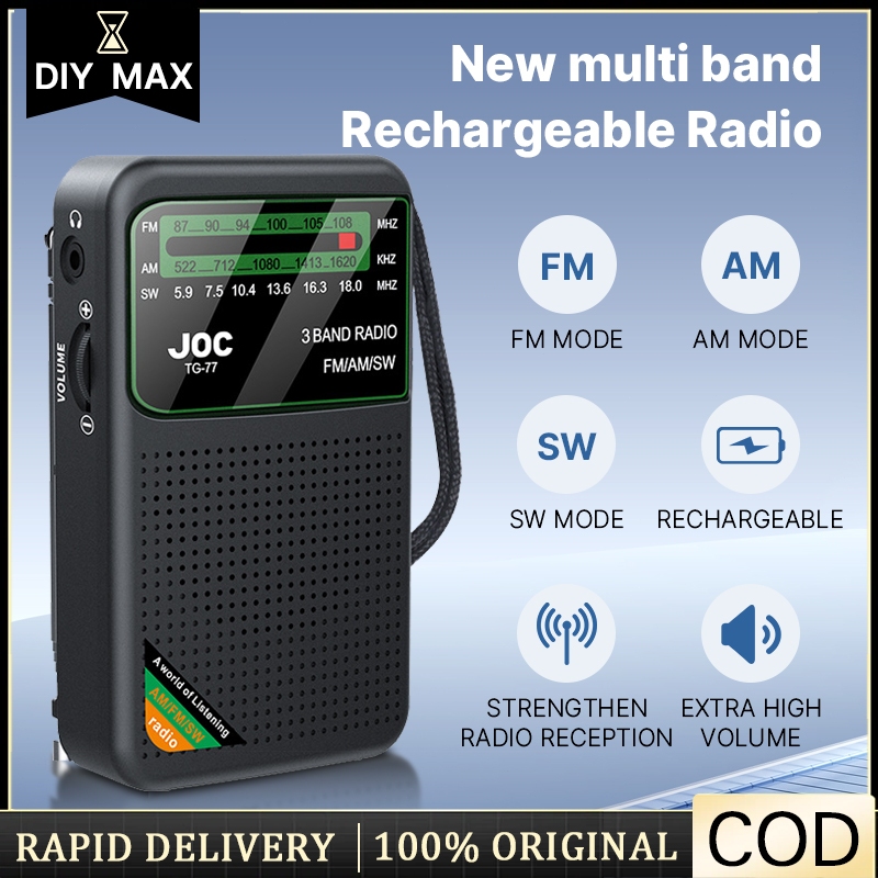 DIY MAX Portable Mini FM AM SW Full Band Radio Best Reception Auto ...
