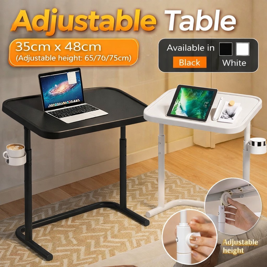 Adjustable High Lifting Table Portable Movable Bedside Table Sofa Side ...