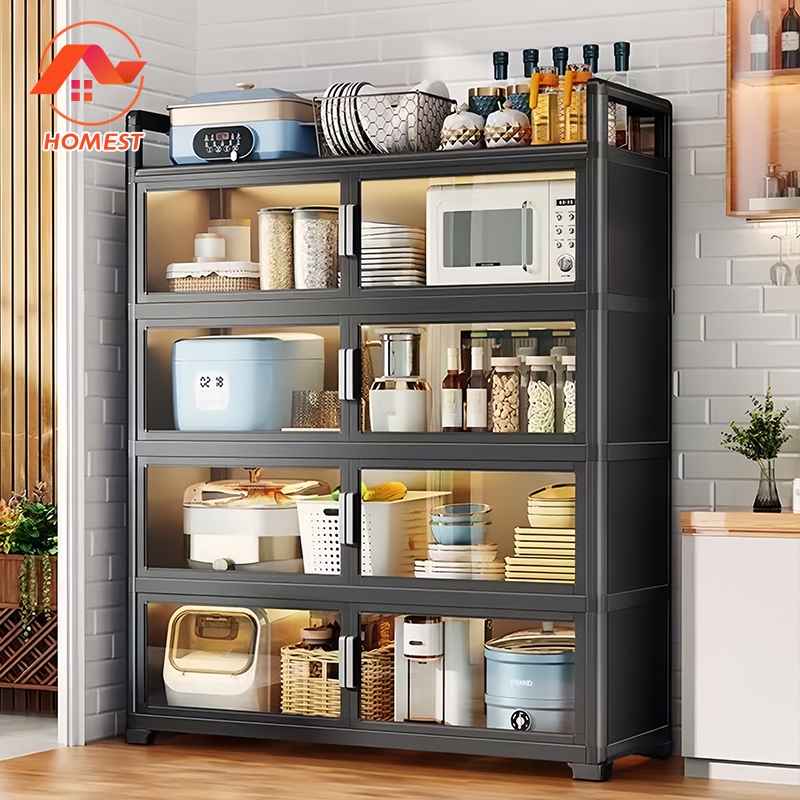 HM Kitchen Cabinet Microwave Oven Rak Kitchen Storage Racks Shelf with ...