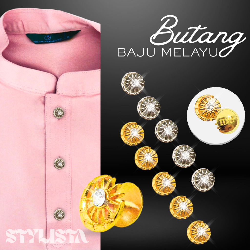 Butang Button Brooch Pin Baju Melayu Bulan Bintang Raya Nikah Batu ...