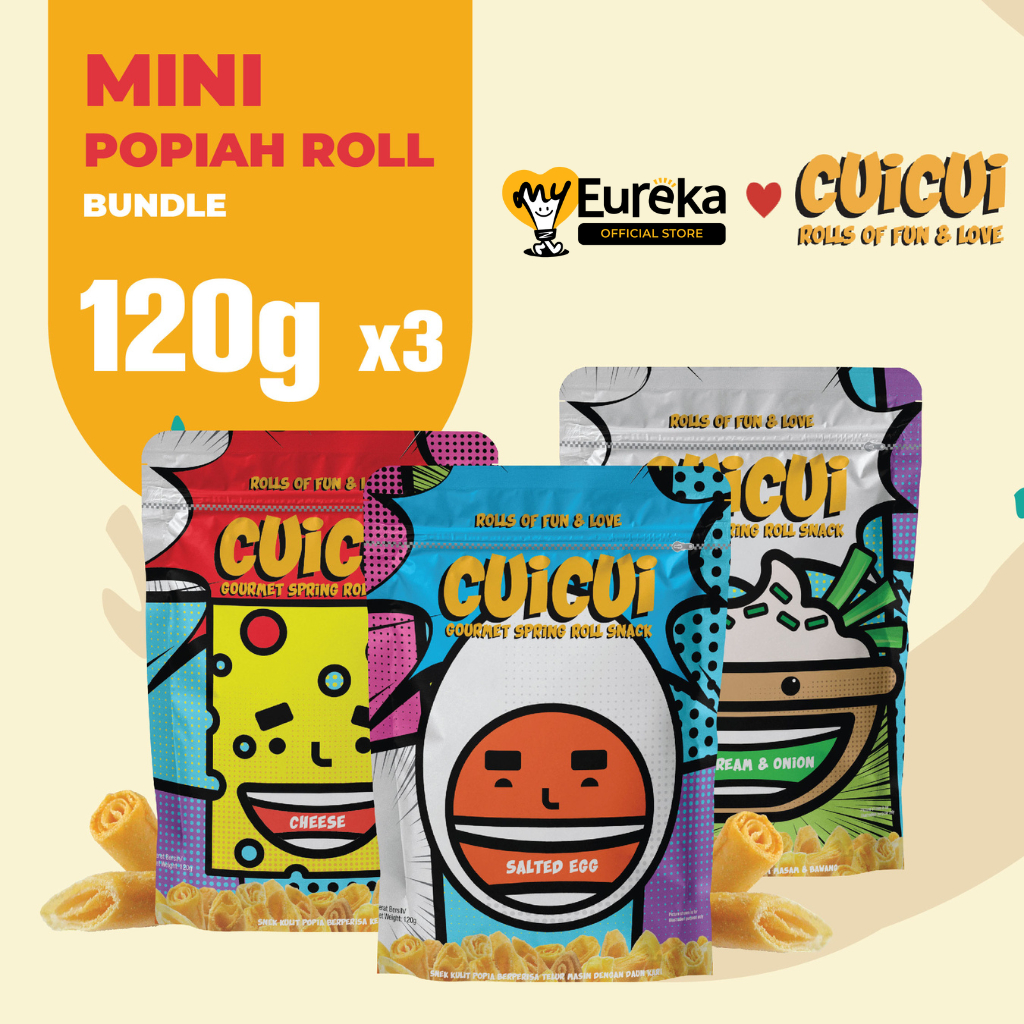 CuiCui Mini Popiah roll Crispy Bundle (120g x3) | Shopee Malaysia