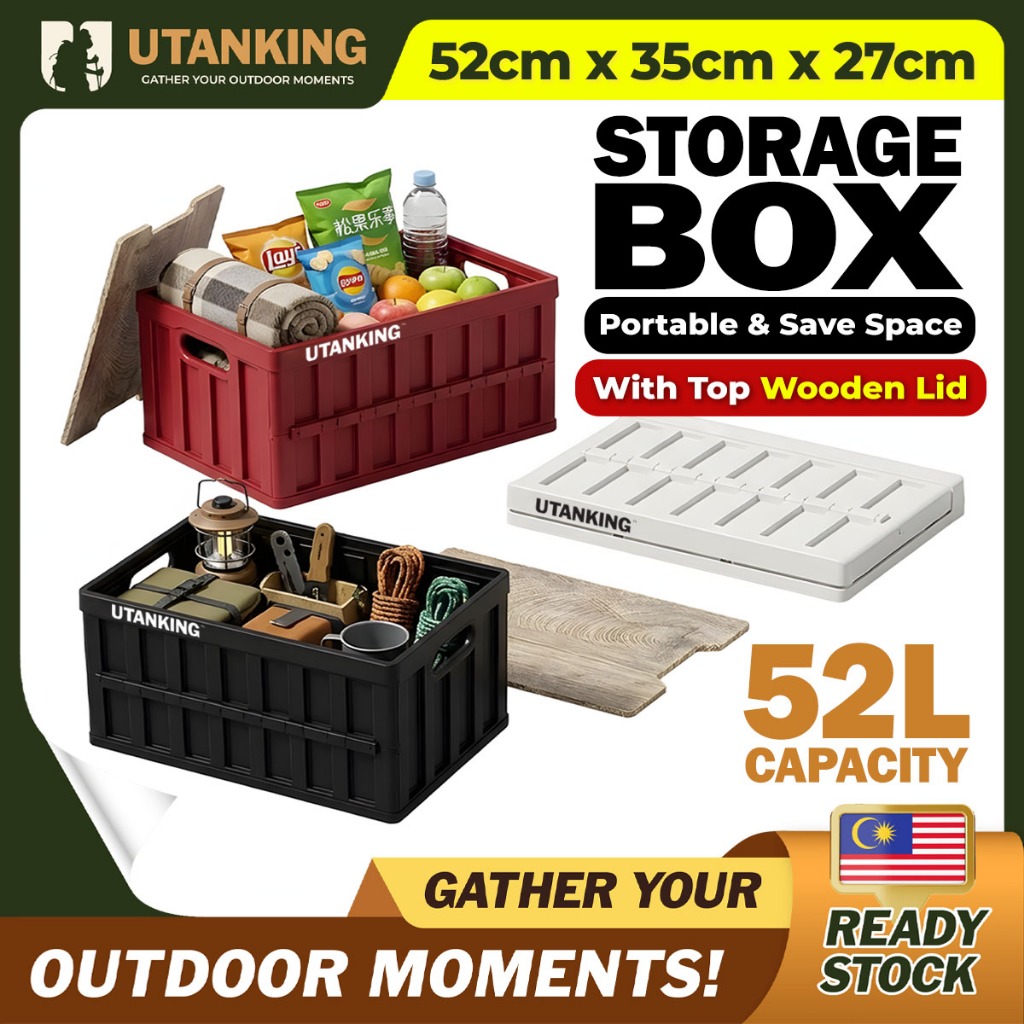 UtanKing™ Foldable Storage Box Camping Box Kotak Lipat Hiking Car ...
