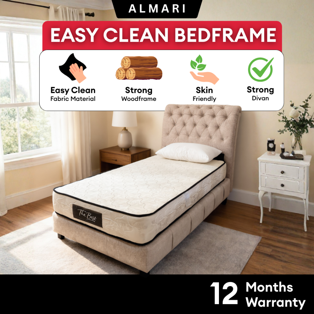 Free Install Chesterfield Bedframe Set Katil Set Mattress Tilam Katil ...
