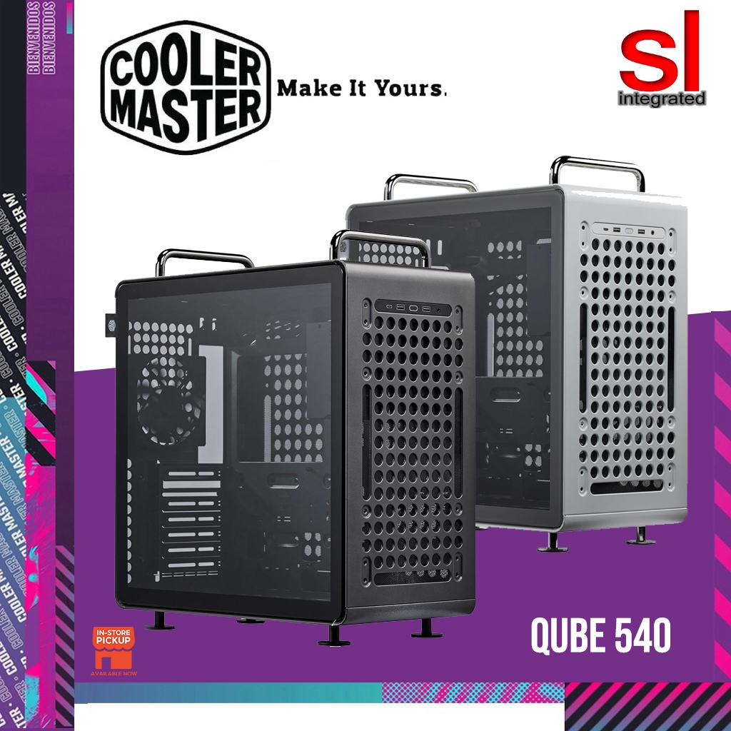 Cooler Master QUBE 540 High-Airflow ATX Mid-Tower Case -Moonstone ...