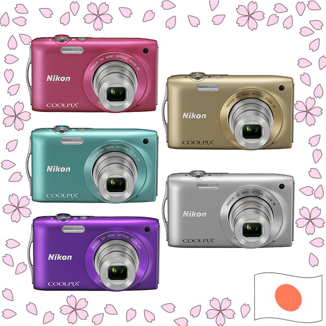 Nikon Digital Camera COOLPIX S3300 Sweet Gold Strawberry Pink