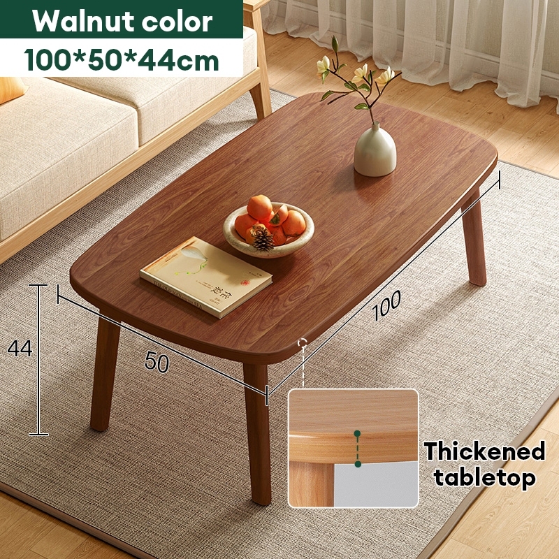 Solid Wood Foldable Coffee Table 80/100/120cm Living Room Durable