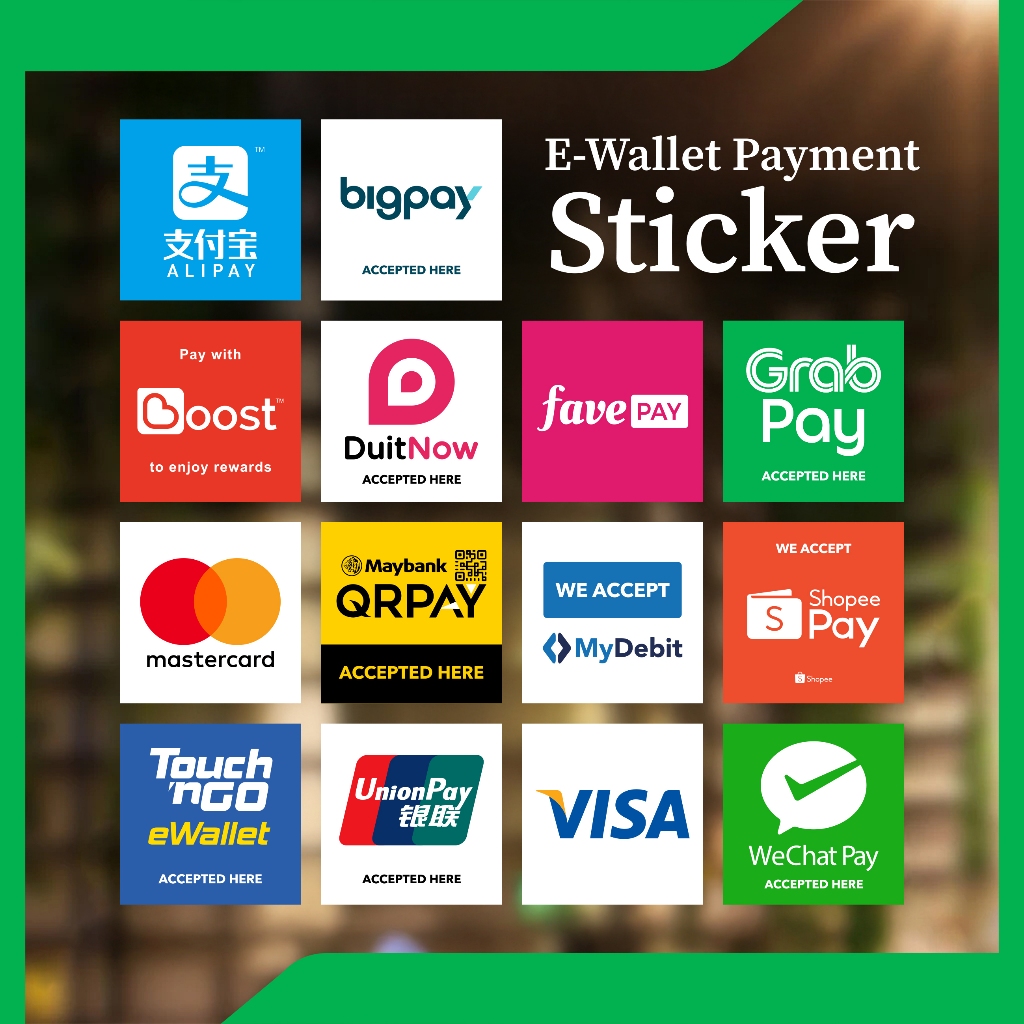 Sticker Only | Self-Adhesive PVC Sticker 12.7cm X 12.7cm | eWallet ...