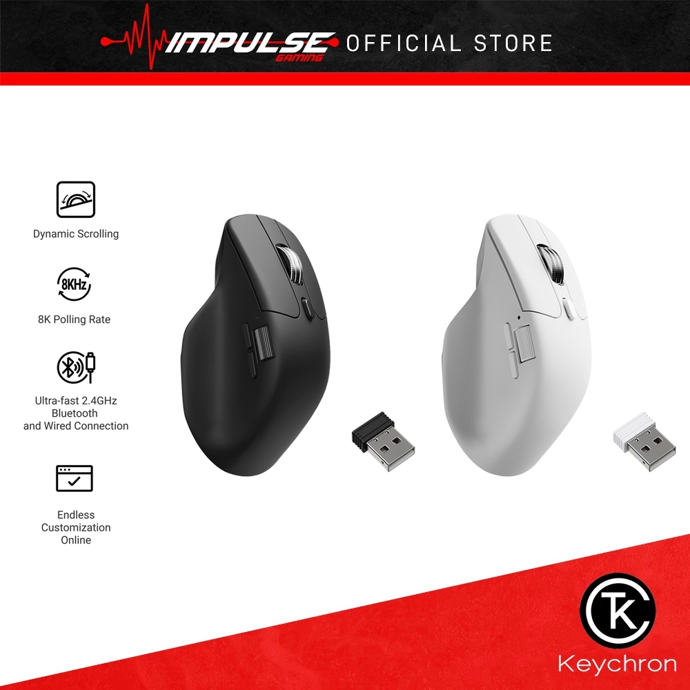 Keychron M6 8K Wireless Mouse - Lightweight, 30,000 DPI, 750 IPS ...