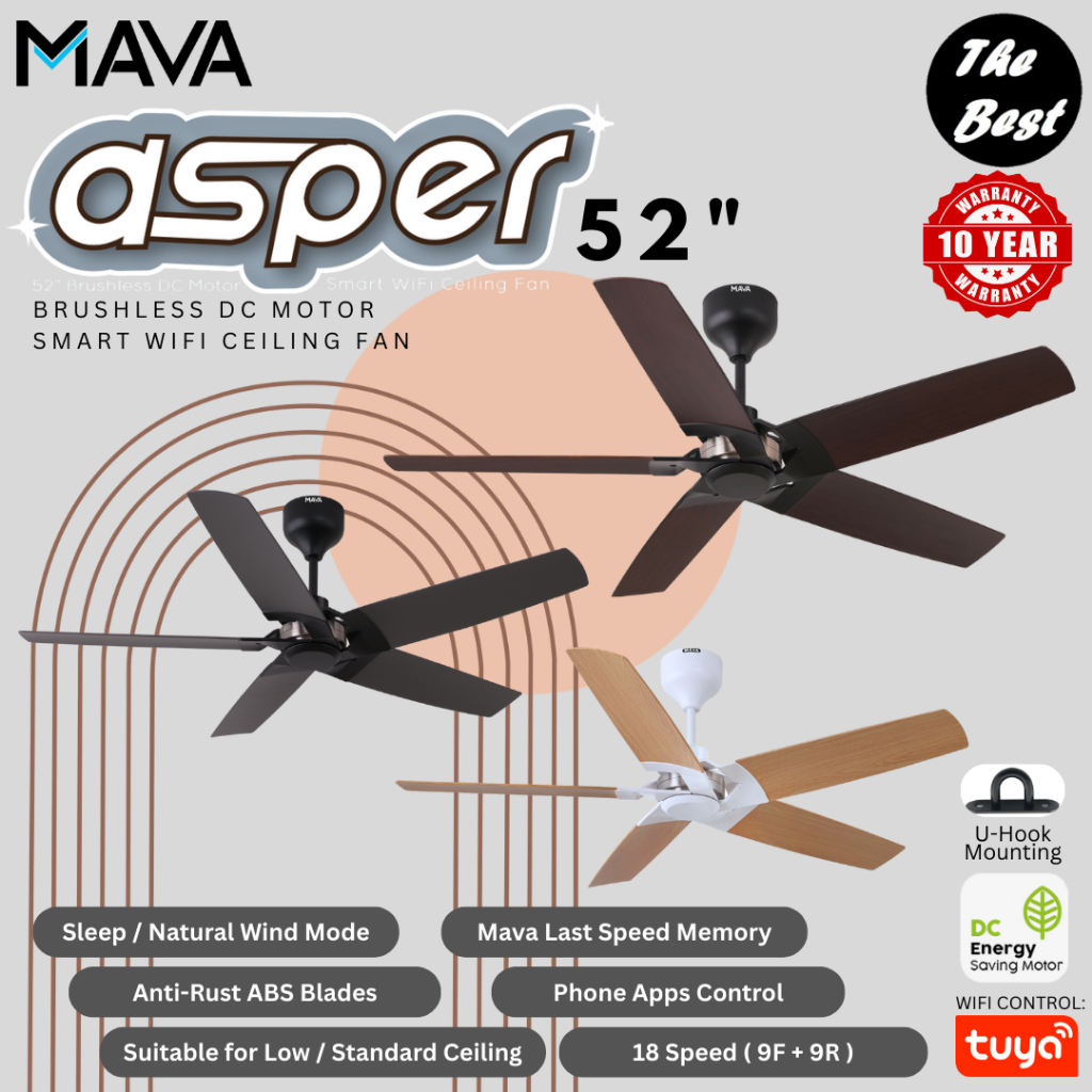 MAVA ASPER 52 Inches Smart Wifi Control Suitable for Low / Standard ...