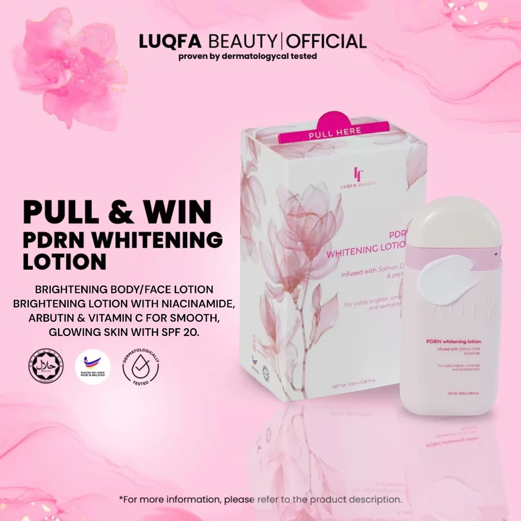 Luqfa Beauty Pull & Win PDRN Whitening Lotion 100ml Raya Edition ...