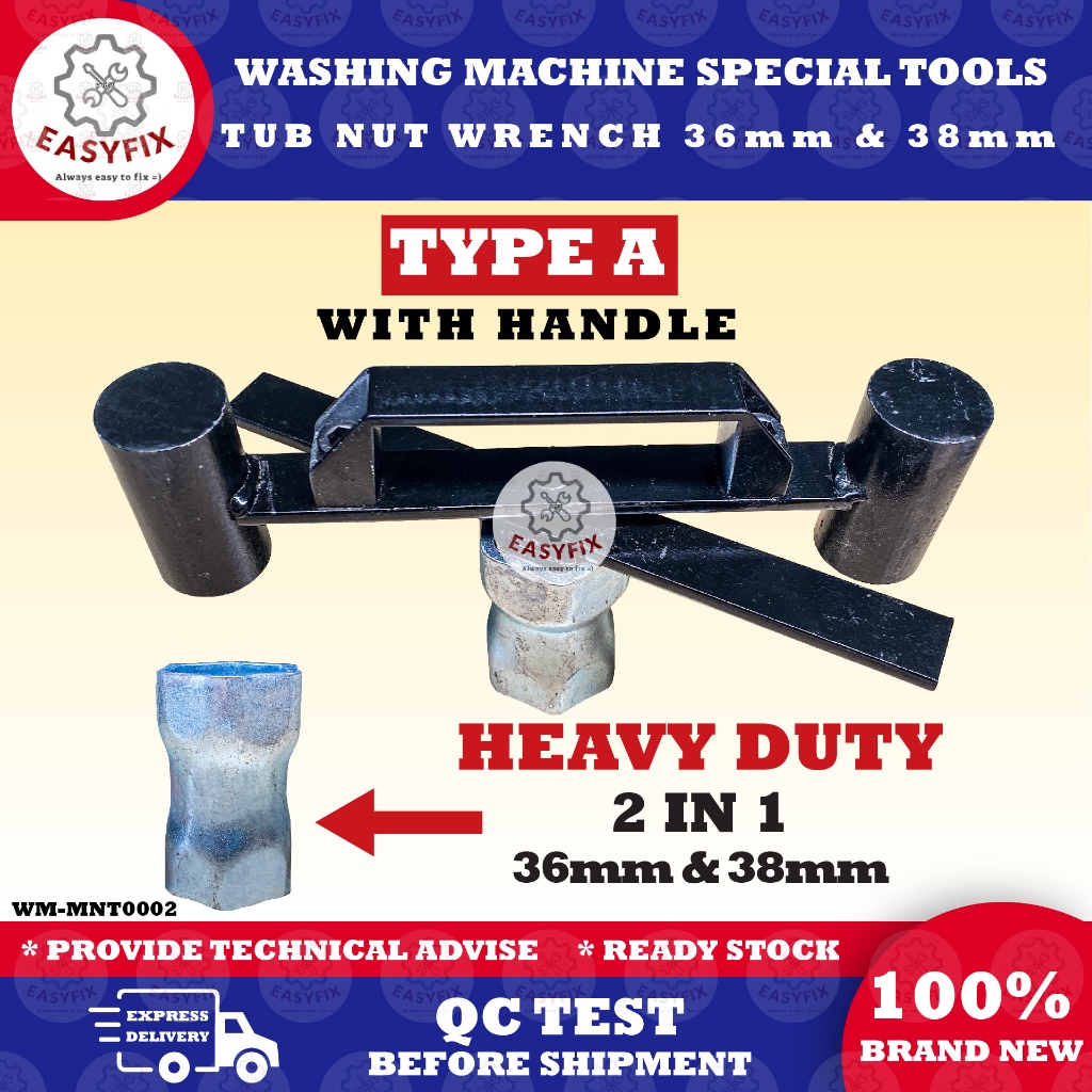 FULL SET Washing Machine Special Tools Tub Nut Wrench 36mm & 38mm ...